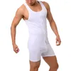 Fitnesskleidung Superkörper Männer BodySuit Sexy Sport Lotard Schlampe Korsett Körper Shaper Baumwoll -Strickjacke Unterhemden Unterhemen Club Jumpsuit