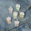 Schmuck niedliche Tiermodellierung Perlmilch Tee Pins Katzen Panda Kaninchen Bärenfarbe Unisex Kinder Alloy Flaschenhut Beutel Kragen BR26 DHMPZ