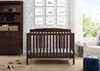 Baby Cribs Dzieci Hanover 6-w-1 kabrib szósta niemowląt espresso/bianca biały/szary l416