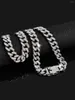 Chains Hip Hop Miami Cuban Chain Necklace 13mm Iced Rhinestones Shimmering Rap Jewelry Gift For Men