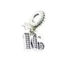 16 birthday charms number dangle 925 sterling silver fits original style bracelet 797261CZ H811042353459239