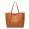 Bag Women Shoulder Bags Fashion Fringe Solid Color Leather Handbag Large Capacity Shopping Tote Bolsas Mujer