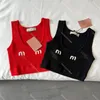 Femmes à la mode jacquard tanks tricotés Gilet Summer Top Top Femmes Designer Crop Top Cozy Tréche