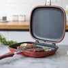 Pannor 28/32 cm dubbel sidogrill yngel panna köksredskap rostfritt stål ansikte biff kök tillbehör matlagningsverktyg
