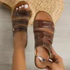 Zapatillas moda mujeres de verano cuñas sólidas deslizamiento transpirable en sandalias de punta abierta cómodas zapatos de playa tierra 7
