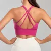 Justera underkläder Lu Women Sexy Yoga Chest Pad Bras Bralette Push Up Bra Sporte Female Underwear Solid Color Bra Gym Topps Lemon Gym Running WO