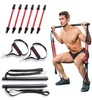 Portabel hemgymg till Pilates Bar System Full Body Leg Stretch Strap Workout Equipment Training Yoga Kit Fitness Resistance Bandsa16693552