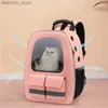 Cat Carriers Crates Hus Cat Transparent Window Ryggsäck PETS BAS Space Capsule ryggsäck Bortable Portables Travel Transparent Bas Pet Supplies L49