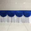 Table Skirt 10FT Long Cloth With Colorful Swag Drape Transparent Ice Silk Fabric Skirting Wedding Party Event Decoration