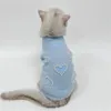 Psa odzież kota sweter szczeniaki ciepłe ubrania pies przytulny kamizelka Koszula jesienna zima stroje Kitten Knitwear Małe psy