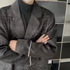 Мужские костюмы 2024 Весна Персонализированный высококачественный пиджак модный плиссированный дизайн красивый модный мужчина свободный комфорт повседневные