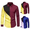 Herren lässige Hemden 2023 Herrenhemd Herbst und Winter Neue Polo -Kragenfarbe für schlanke Fit Langarm 24416