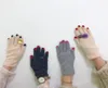 Fem fingrar handskar japanska kvinnor roliga nagelmönster broderier vinter varmt förtjockar faux ull cykling som kör fast färg mittens2849760