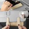 1 stks zonnebrillen houder voor autovizier, bril houder organisator box lederen bril kas met clips voor autovisor automotive interieur vizier accessoires