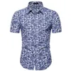 Mäns casual skjortor vintage grafik för män kläder 3d utskrift hawaiian strand kort ärm y2k toppar kläder lapel blus