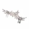 gesimuleerde parels handgemaakte tiaras haarkammen kristal bruids headpiece dames bruiloft haaradministraties hoofd wijnstokken hoofdband haarband m5hw#