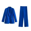 Dames Tweede stuk broek Vrouwen Spring Pant Suits 2 stuks Sets Casual vrouwelijke elegante Koreaanse kledingbedrijf Blazers Blazers Coats Dro Dhr6b