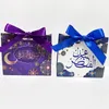 Enveloppe cadeau 5pcs Ramadan Box Eid Moubarak Cookie Cookie Chocolate Boxes Packaging Sacs Decoration 2024 Muslim Party Supplies