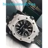 AP Leisure Pols Watch Royal Oak Offshore Series Automatisch Mechanisch duiken waterdichte stalen rubberen rubberen herenwork 15710st.oo.a002ca.01 zwarte schijf