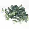 Decorative Flowers 10Pcs Green Artificial Eucalyptus Leaves Fake Branches For Flower Arrangements Party Wedding Outdoor DIY Table Decor