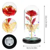 Decorative Flowers Rose Light Eternal LED Glass With Butterfly Artificial Galaxy Lamp Valentines Day Gift For Girlfriend Mother's