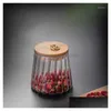 Storage Bottles Jars Kitchen Glass Sealed Jar Japanese Transparent Tea Household High-Grade Food Grade Large Capacity Sugar Drop D Dhfbj