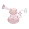 5,9 Zoll gemischtes Glas Schatten Bubbler Recycler Bong Dab Rigglaswasserleitung mit 14mm Quarzknaller