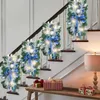 Flores decorativas LED Luminous Christmas Wreath Pingents Drop Garland Ornaments pendurados para o Holiday Wall Door 2024 Decorações