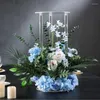 Vases 80cm High Round Round Acylic Vase Vase Clear Flower Wedding Table Centre maître Colonne de stand vintage moderne Décoration 10pcs - AL