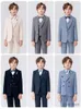 Suits School Children Jacket Vest Pants Bowtie Piano Party Dress Boys Performance Costume Kids Graduation Ceremony Photograph Suit