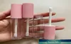 100pcs 10ml Matte Pink Cap Lipgloss Packing Containers Cosmetic Lip Glaze Lip Oil Wand Tubes Makeup Lip Gloss Clear Tubes7505939