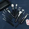 15pcs Makeup Brush Set Eyeshadow Mélanger fond de teint en poudre Brosse à double tête à double tête Brosse de beauté Kits