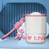 Neue süße Katzenklauen -Thermosbecher mit Seil tragbarer kreativer Kaffeetasse