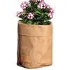 Storage Bags Kraft Paper Flower Pot Waterproof Reusable Flowerpot Container Kitchen Bedroom Organizer Multi-use Succulents Planter