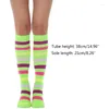 Chaussettes de femmes Coton Knee High Rainbow Cosplay Standing Stocking Cosplay Cosplay