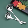 Spoons Stainless Steel Table Kitchen Thickened Big Head Long Handles Large Soup For Household Pot And Use