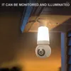 Caméra de sécurité de l'ampoule Pro Eight E27 Socket WiFi Motion Détection de mouvement Sirène Alerte Vision nocturne Surveillance