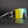 Bisiklet Dış Gözlük Güneş Gözlüğü UV400 3 Lens Spor Binicilik Gözlük Bisiklet Gözlükleri Erkekler için Kılıfla Polarize OO9465 # 9208 10