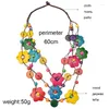 Choker Uddein Bohemian Maxi Necklace for Women Party Jewelry Multi Layer Wood Tassel 펜던트 진술 꽃 칼라