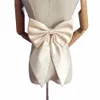 Separate Satin Bow Hochzeit Dr. KNOTS Rennbare Prom Dres Satin Knots E9DE#