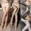 Sexy sokken sexy glanzende 3D naadloze dunne pantyolie glanzende kous panty legging voor feestkantoor dame kousen anti hook kousen 2023 240416