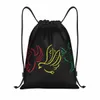 Aangepaste Ajaxs Bobs Marleys 3 Little Birds Drawring Tassen voor winkel Yoga Backpacks Men Women Sports Gym Sackpack 73HK#