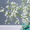 Kwiaty dekoracyjne 2/3/5pcs 90heads 52 cm Babyysbreath Sztuczny fałszywy gałąź plastikowa plastikowa gipsophila DIY Bukiety kwiatowe na domową dekorację ślubną