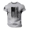 Herren T-Shirts Independence Day Hemd für Männer Kleidung Grün O Hals Mann Der vierte Juli T-Shirt übergroße Tees Tops Goth Punk