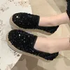 Buty swobodne Bling Flats Women Mokorka letnia platforma płytkie sandały 2024 Designer Walking Outdoor komfort chaussures żeńska kobieta