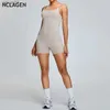 Tracksuits voor dames nclagen lente zomer romper yoga jumpsuit vrouwen danskleding fitness sport gym workout speelsuit camisole shorts suit bodysuitl2403