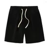 Pantaloni maschili uomini casual pantalini cortometraggi streetwear harem poliestere spiaggia sportiva grande giro elastico estate elastico