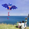 Kite tillbehör utomhus kul ny högkvalitativ drake drake drake med drak med drake handtag strand för barn/vuxen lätt att flyga sport strand y240416