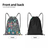 Shopping Bags Flowers And Stems Drawstring Bag Men Women Foldable Gym Sports Sackpack Chemistry Biology Science Teacher Training Backpacks