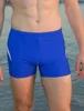 Men's Swimwear Sports Tight encantting swimsuit ângulo liso de cor sólida cor de retalhos de retalhos contrastantes estilo clássico - elástico